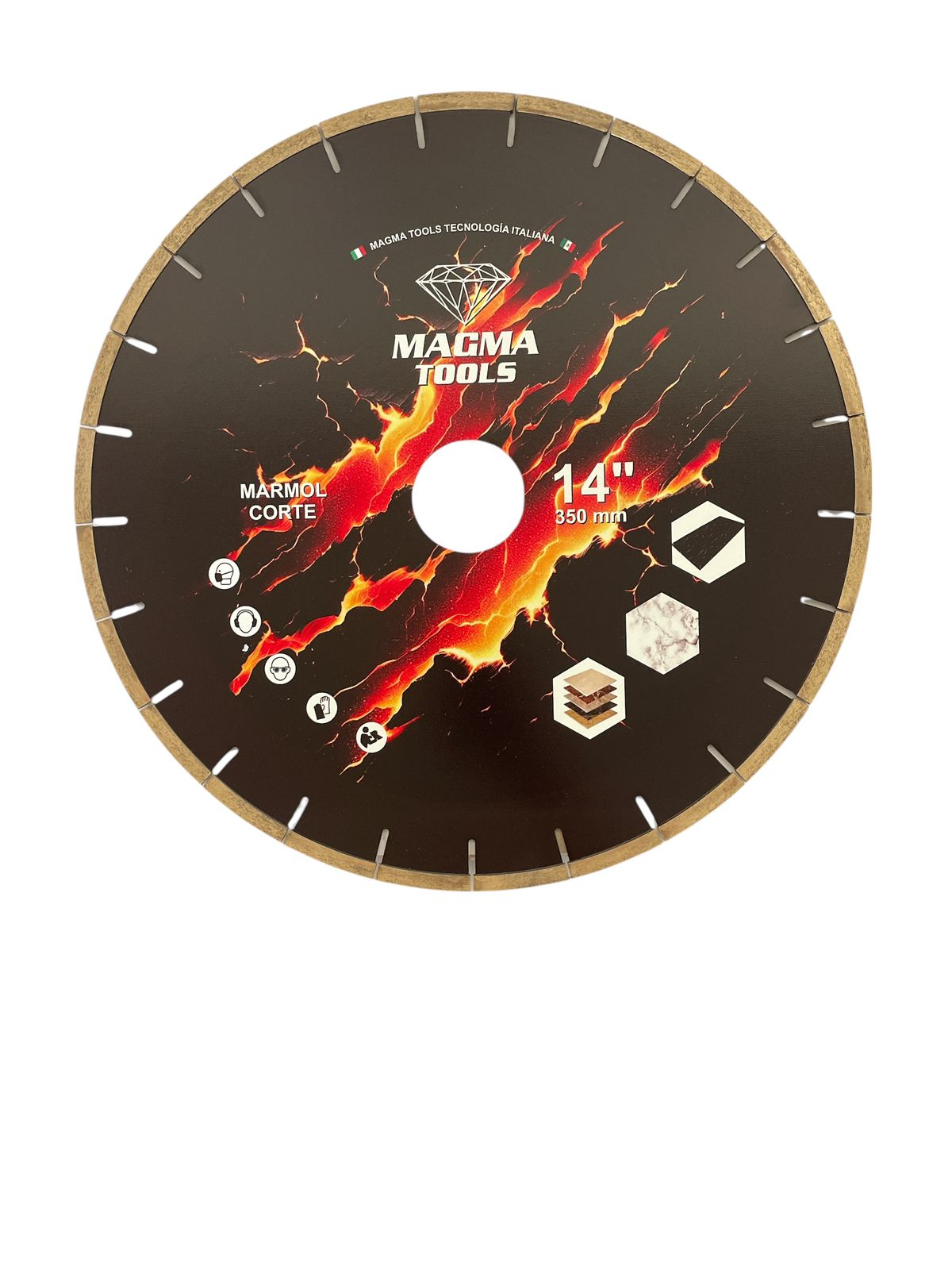 DISCO MARMOL TEG ITALIANA NEGRO 14"